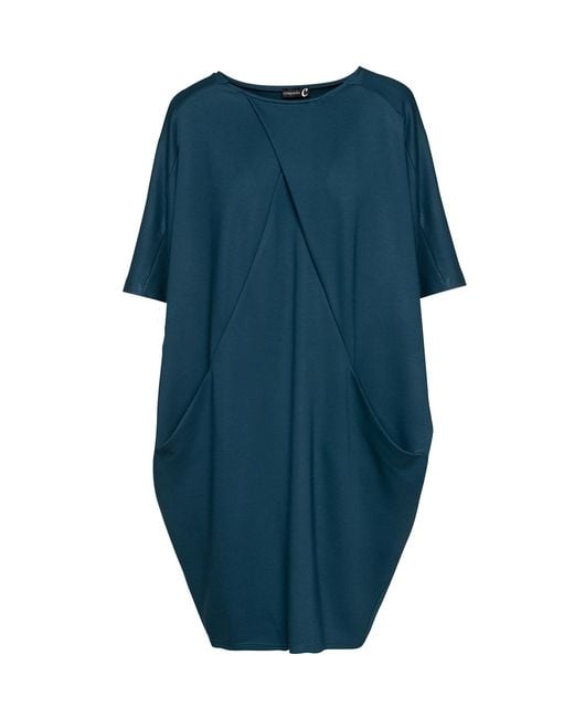 Conquista Blue Petrol Batwing Style Punto Di Roma Dress