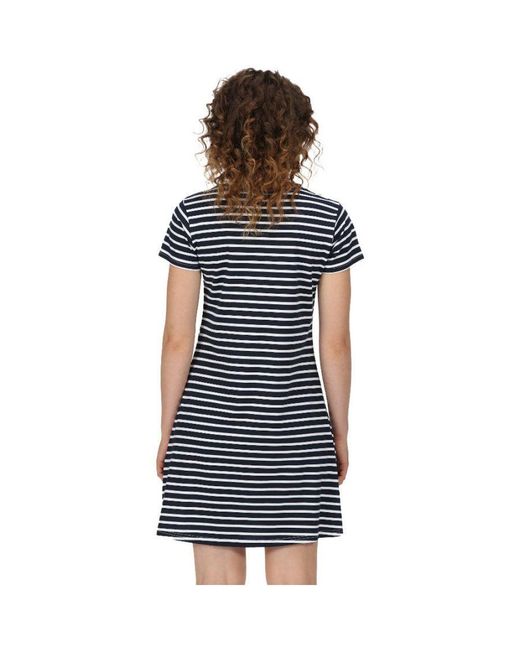 Regatta Blue Balia Jersey Swing Silhouette Sun Dress