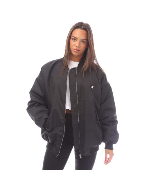 HUGO Gray Flesaine-1 Oversized-fit Bomber Jacket