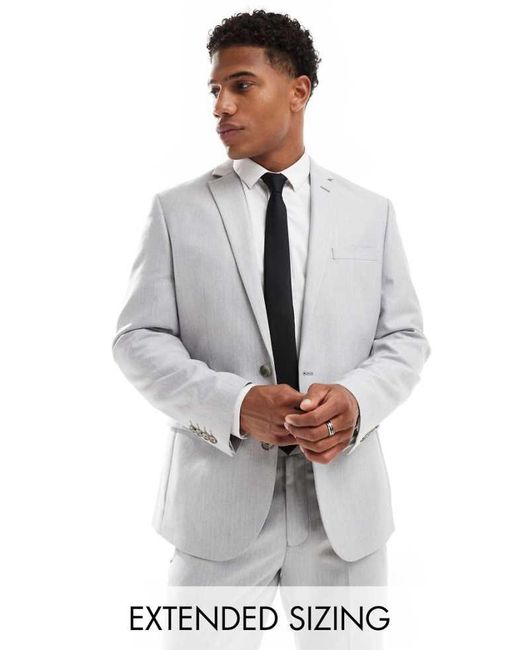 ASOS Gray Slim Suit Jacket for men