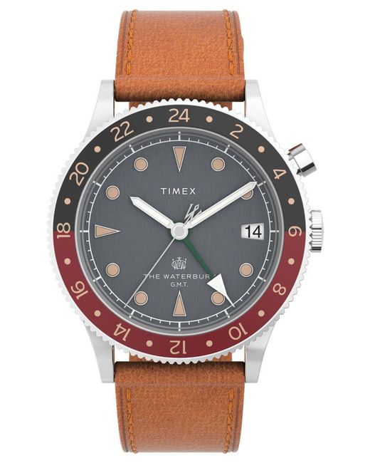 Timex Waterbury Traditional Horloge Bruin Tw2v74000 in het Gray voor heren