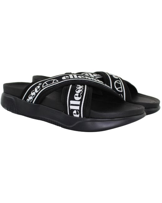 Ellesse Black Denso Cross Sliders