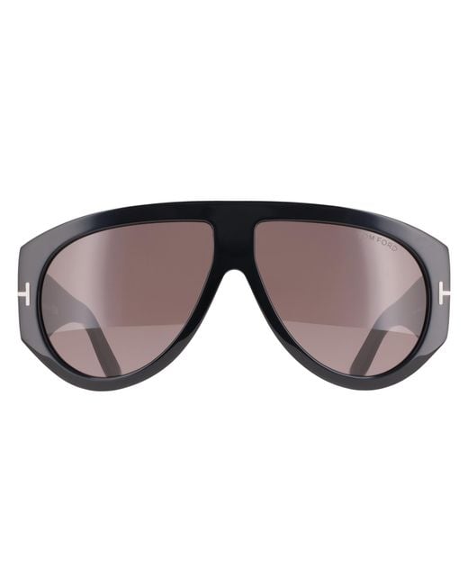 Tom Ford Gray Aviator Shiny Light Mirror Bronson Ft1044 for men