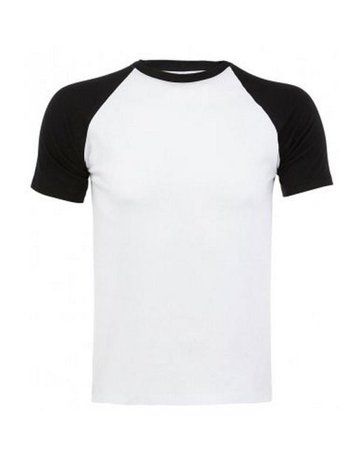 Sol's Black Funky Contrast Short Sleeve T-Shirt Cotton for men