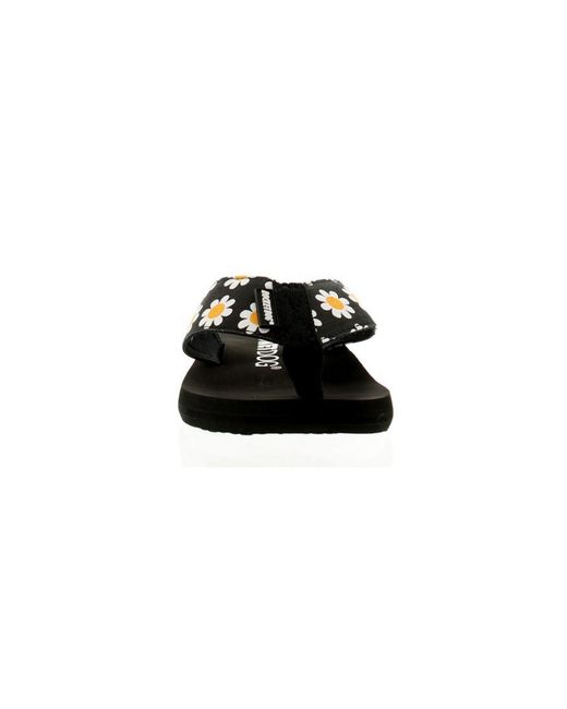 Rocket Dog Black Sandals Flip Flops Flat Adios Slip On Daisy Fields