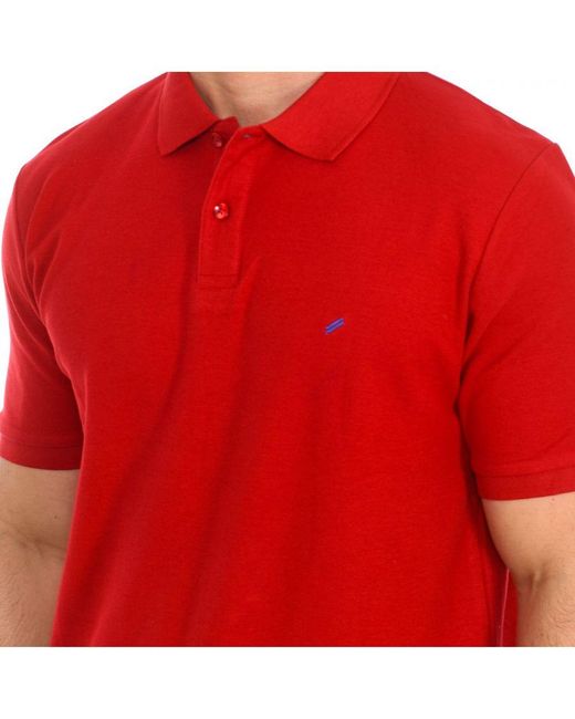 Daniel Hechter Red Short-Sleeved Polo Shirt 75108-181990 for men