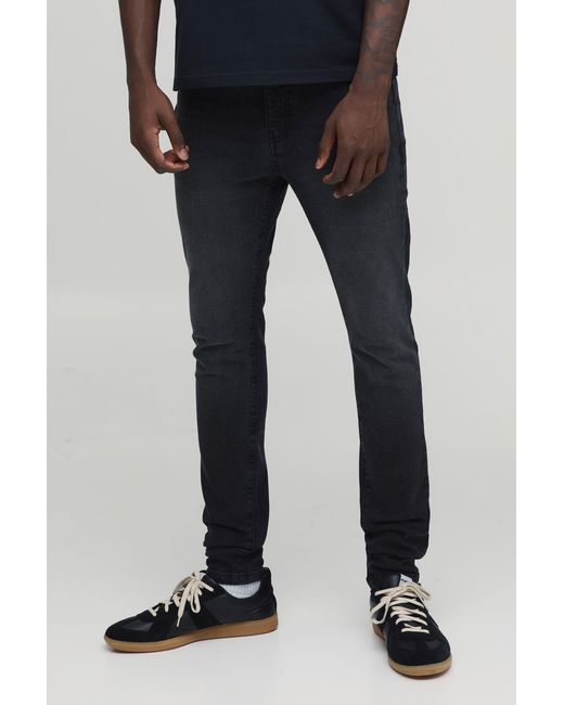 BoohooMAN Black Basic Skinny Fit Jeans for men