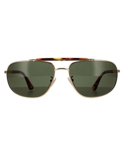 Police Green Rectangle Shiny 90041091 Metal for men