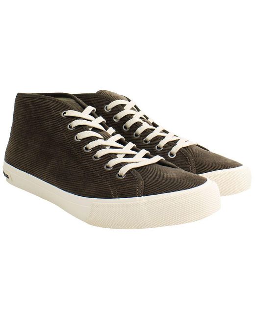Seavees Black California Special Cordies Plimsolls Canvas for men