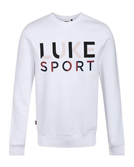Luke 1977 White Texty Beast Sweatshirt for men