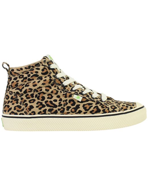 CARIUMA Brown Oca High Stripe Leopard Print Plismolls