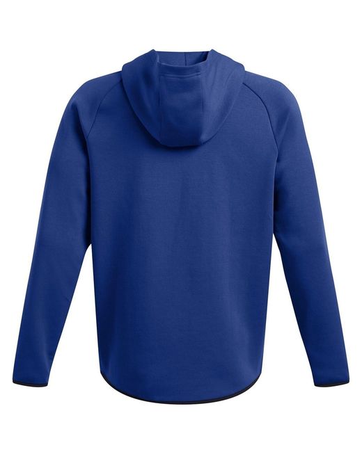 Under Armour Blue Hooded Neck Raglan Sleeve Fleece Hoody for men