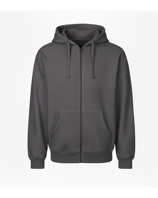 VR2 Denim Gray Zip Up Hoodie Casual Fleece Jacket for men