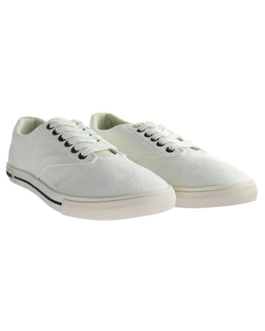 Seavees White Hermosa Surfwash Plimsolls Textile for men