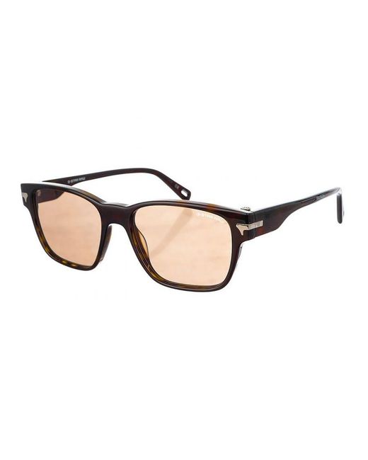 G-Star RAW Natural Gs627S Rectangular Shaped Acetate Sunglasses