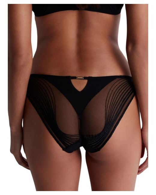 Aubade Black Sumptuous Waves Italian Brief
