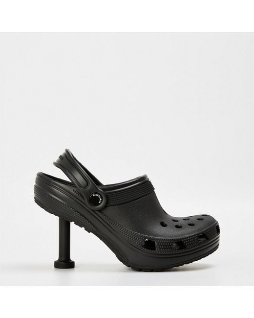 Balenciaga Black Adjustable Ankle Strap Heeled Sandals