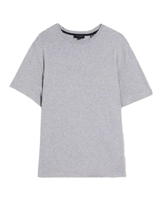 Ted Baker Gray Regular Fit Tywinn T-Shirt Cotton for men