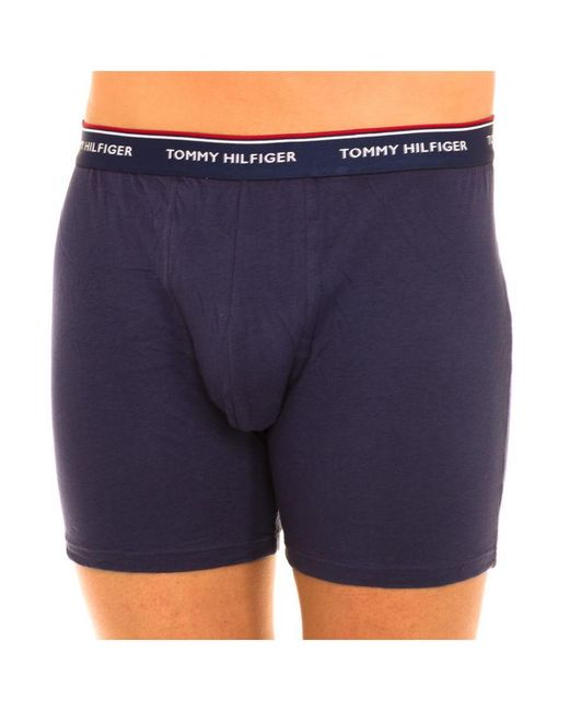 Tommy Hilfiger Blue Pack-3 Breathable Fabric Boxer With Anatomical Front Um0Um00010 for men