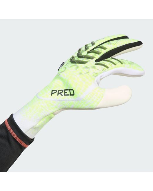 Adidas Originals Green Predator Pro Fingersave Goalkeeper Gloves