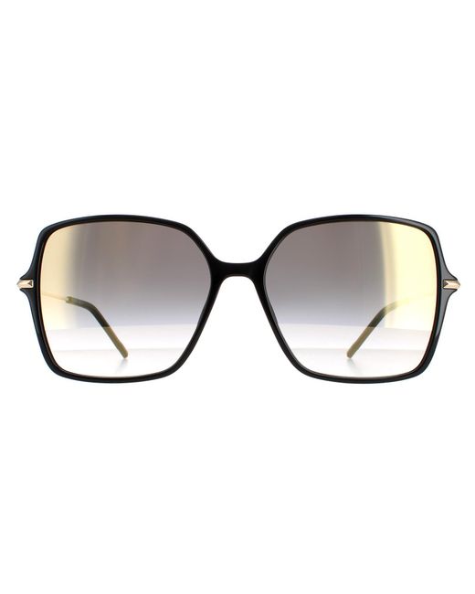 Boss Sunglasses Boss 1271/s 807 Fq Black Gray Gradient Gold Mirror in het Brown voor heren