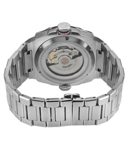 Gevril Gray Fortuna 316L Stainless Steel Case, Carbon Bezel, Dial, Bracelet for men