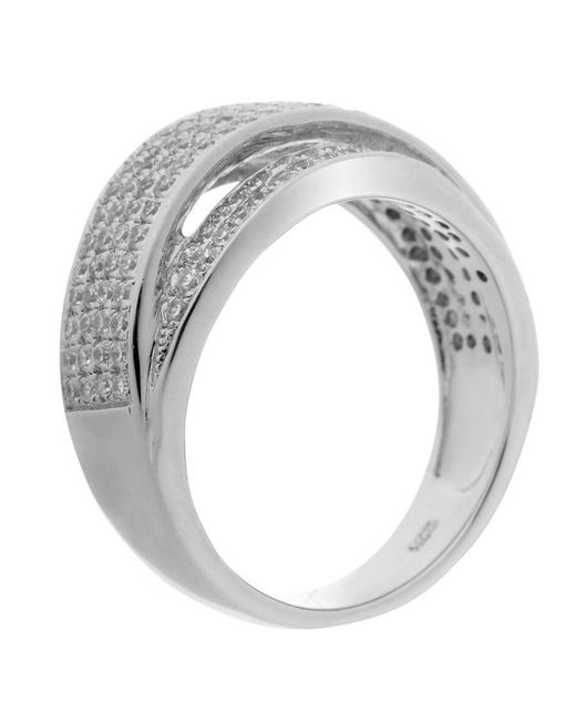Orphelia Metallic Ladies Embellished 925 Sterling Ring