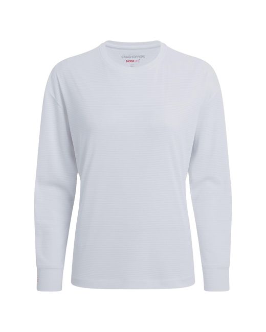 Craghoppers White Ladies Nosilife Long-Sleeved T-Shirt