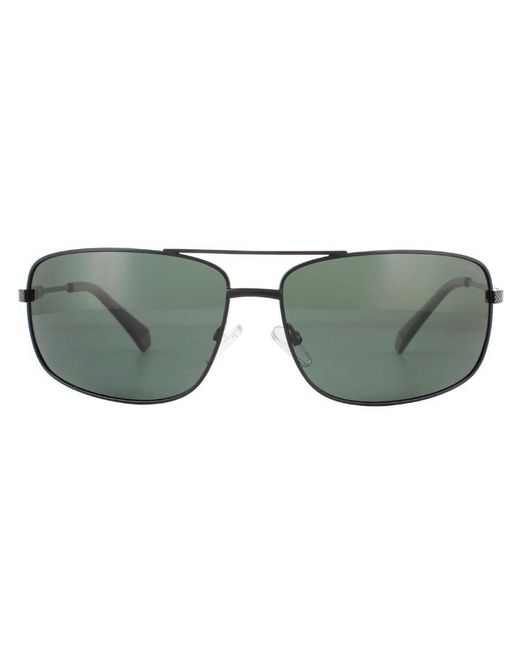 Polaroid Green Rectangle Matte Polarized Sunglasses Metal for men