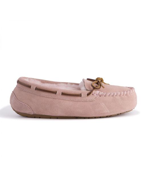 Aus Wooli Pink Australia Stylish Sheepskin Lace Moccasin