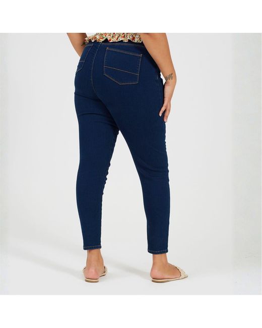 Brave Soul Blue High Rise Skinny Fit Jeans