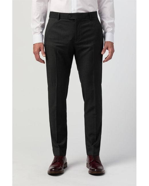Antique Rogue Black Slim Fit Suit Trousers for men