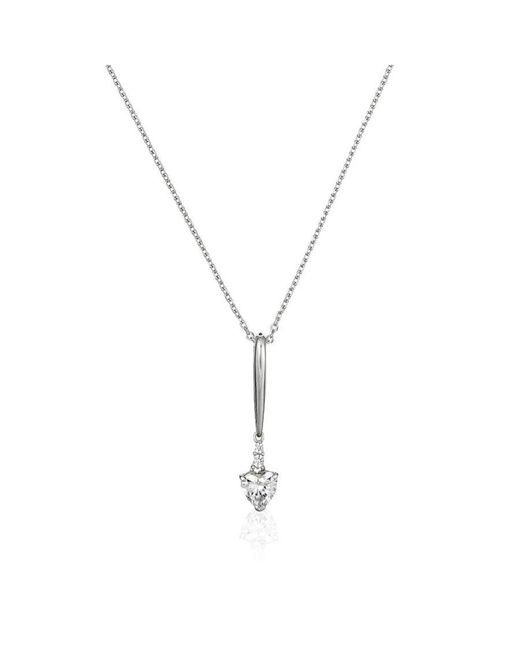 Orphelia Metallic 925 Sterling Set: Chain-Pendant + Earrings