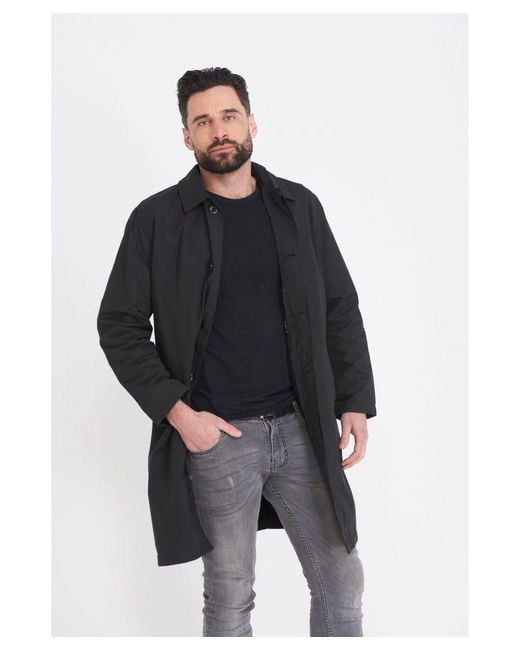 Carter & Jones Blue Fleece Lined Raincoat for men