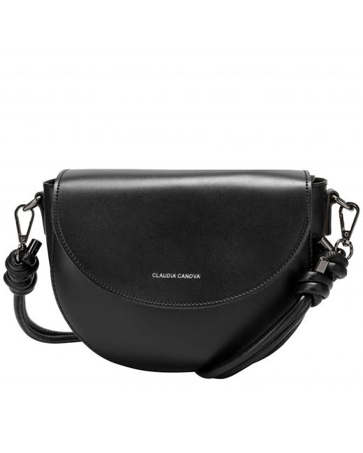 Claudia Canova Black Juniper Crescent Shape Shoulder Bag