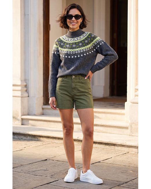 Roman Gray Fairisle Knit Jumper