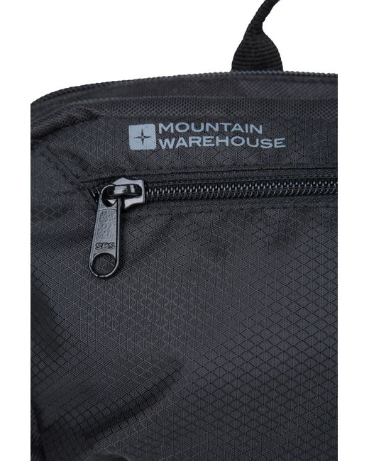 Mountain Warehouse Black Rfid Travel Bum Bag Lightweight Adjustable Belt Lockable Zip Crossbody Polyamide