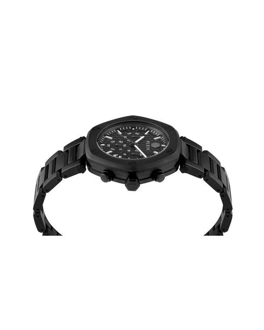 Philipp Plein Black The Hexagon Chrono Watch Pwzba0623 Stainless Steel (Archived) for men