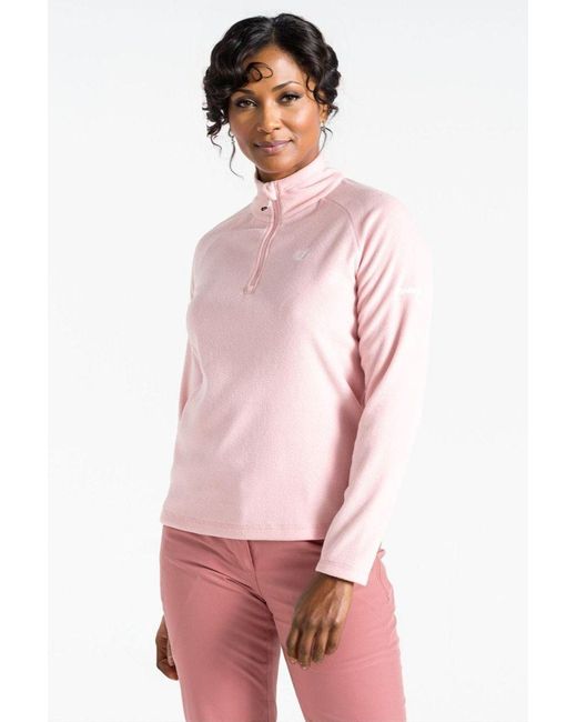 Dare 2b Pink Zip Neck Fleece Top