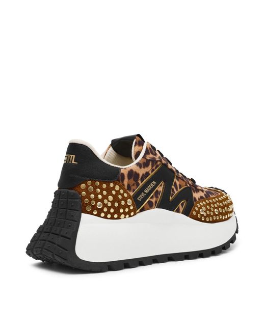 Steve Madden Brown Supercampo S Leopard Walking Sneakers