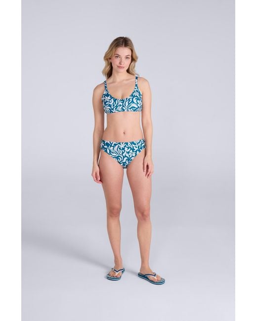 Mountain Warehouse Blue 'Skye' Bralette Bikini Top Chlorine & Salt Water Resistant Stretchy Swimwear