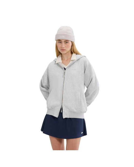 Ellesse Gray Ladies Pianella Full Zip Hoodie (Light Marl)