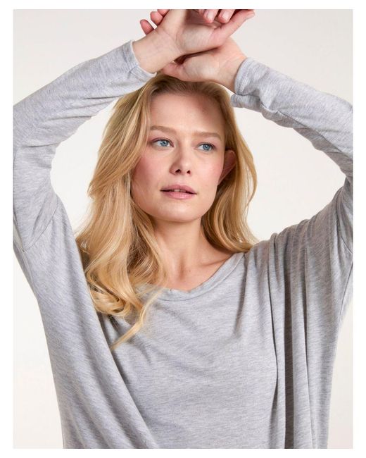 Blue Vanilla Blue Batwing High Low Top