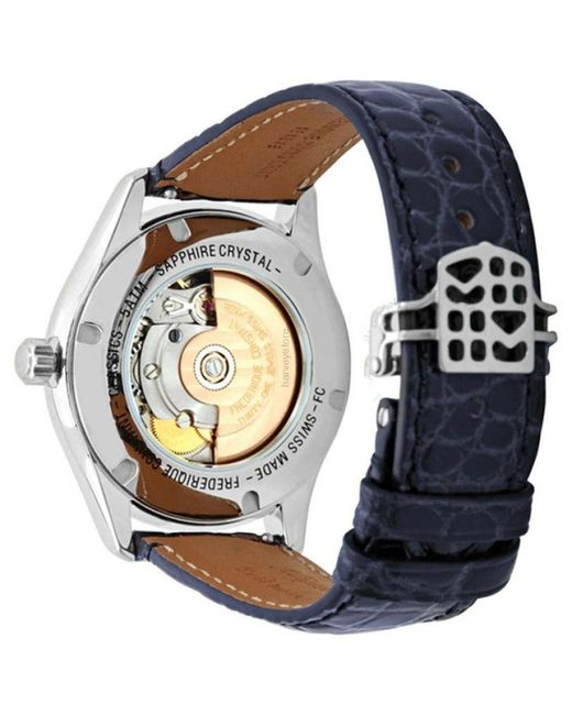 Frederique Constant Gray Frédérique Watch Fc-318Mpn3B6 Leather (Archived)