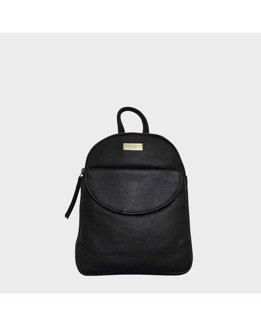 Assots London 'george' Black Mini Pebble Grain Leather Backpack