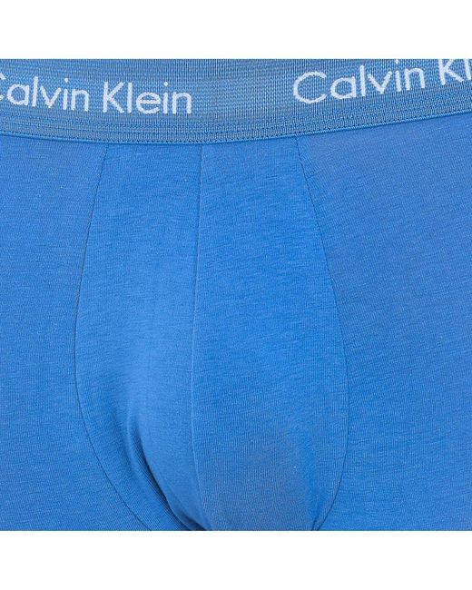Calvin Klein Blue Pack-3 Boxers Breathable Fabric And Anatomical Front U2664G for men