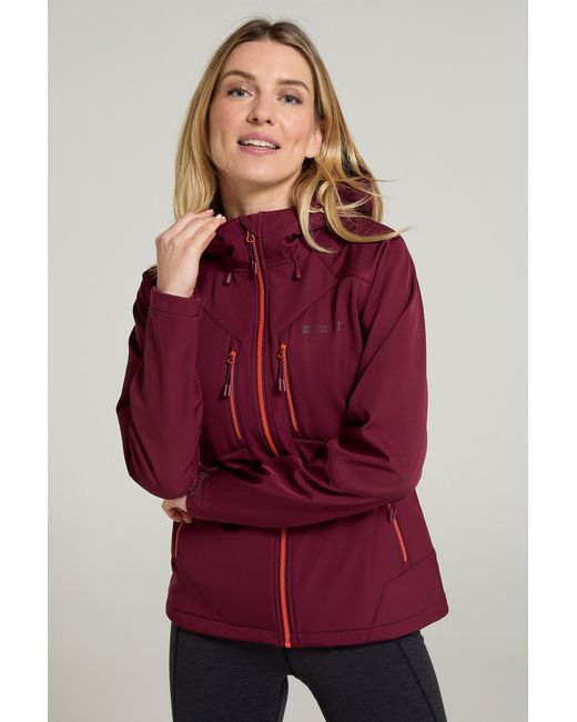 Mountain Warehouse Red 'Helsinki' Softshell Jacket Water Resistant Coat
