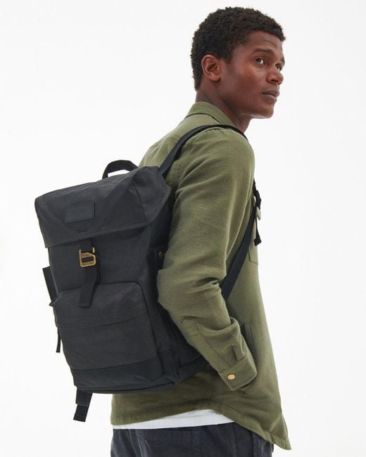 Barbour Green Essential Wax Backpack