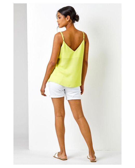 Roman Yellow Layered Cami Vest Top