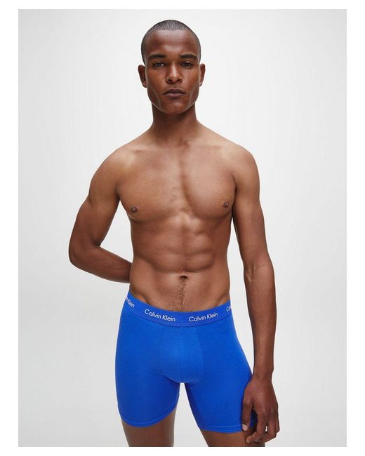 Calvin Klein Blue 3 Pack Boxer Briefs for men
